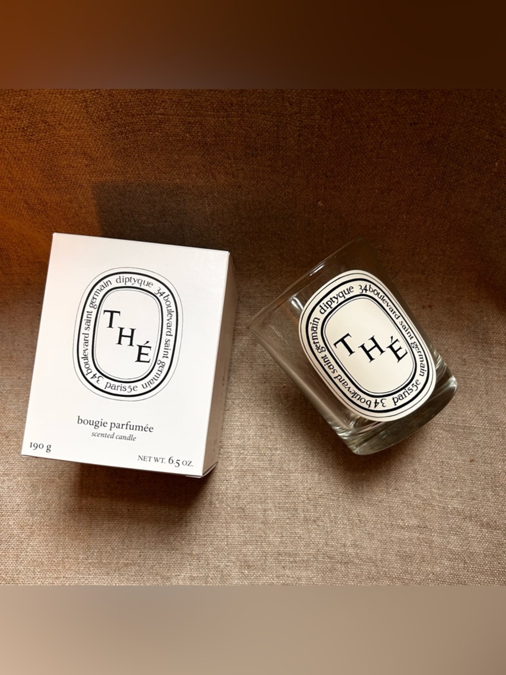 Diptyque empty classic size Thé luxury French candle vessel. - Picture 2 of 3